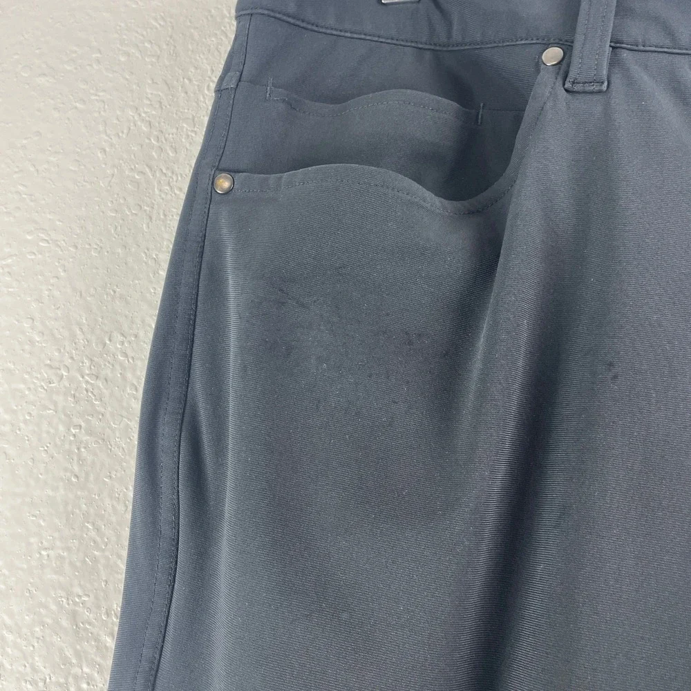Lot of 2 Lululemon ABC Warpstreme Pant Men 33 Black Gray Slim Straight Technical